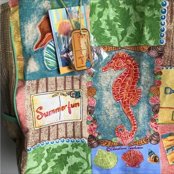 SUN AND SAND Canvas Beach Bag Tote - Picture 3 of 7